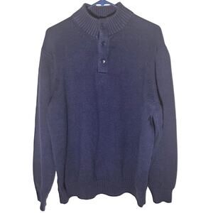 Stylish Izod Men's XL Navy Blue Crew Neck Sweater